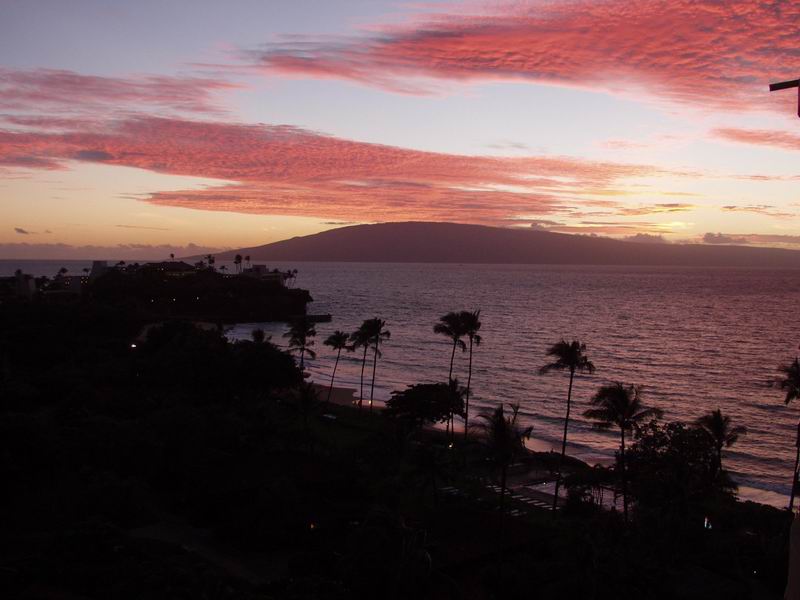 Blick vom Hotelzimmer - Sunset Kaanapali Beach, Maui