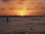 Sunset on Waikiki Beach - Honolulu, Oahu