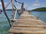 Bridge over smooth water - Popoa Island Resort, Vava'u Group