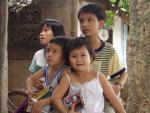 Kids selling postcards -  Vinh Long, Mekong Delta, South Vietnam