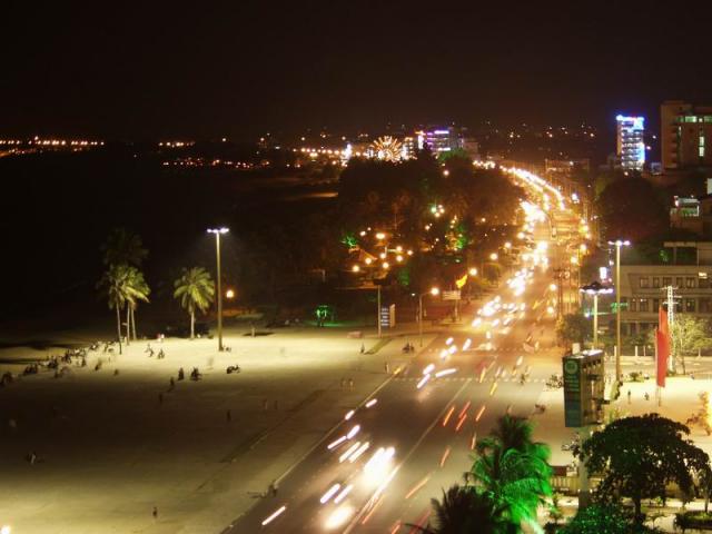 Beachfront by night - Nha Trang, Southern Vietnam