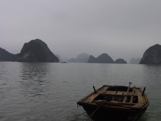 Wooden Dinghi - Halong Bay, Gulf of Tonkin, Northeast Vietnam