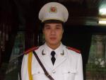 Guard in snowy-white uniform - Ho Chi Minh Mausoleum, Hanoi, Vietnam