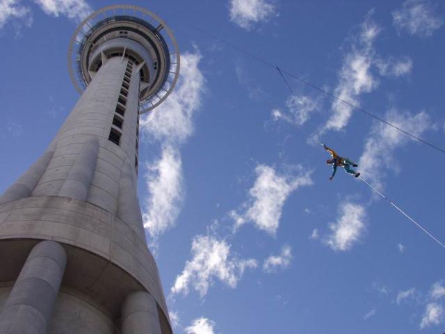 Sky Jumping - Sky Tower, Auckland