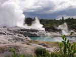 Hot geyser - Maori village Whakarewarewa, Rotorua, North NZ