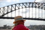 In front of the Coathanger - Sydney, New South Wales, Australia