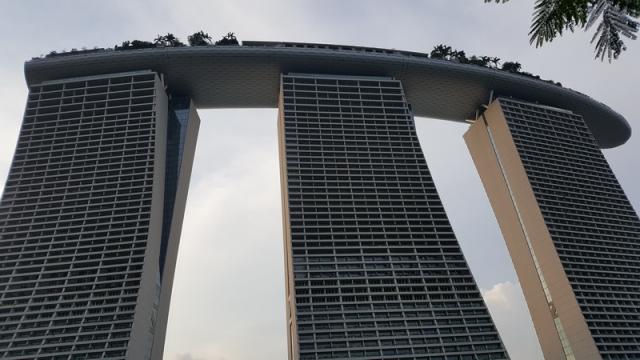 View up - Marina Bay Sands Hotel, Singapore