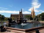 Fountain and Church- Sydney, New South Wales, Australia