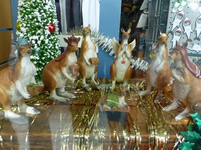 The holy family - Store window in Perth, Western Australia