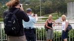 Photosession on the roof - Parliament House, Canberra, ATC, Australia