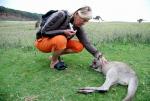 Cuddling a Roo - Pebbly Beach, New South Wales, Australia