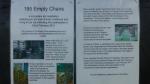 Reflecting on the loss of lives - Information board of the 185 Chairs, Christchurch, New Zealand