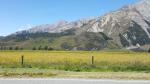 First glimpse at the alps - Great Alpine Highway, New Zealand