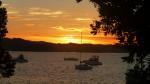 Sunset from balcony - Swordfish Club Russell, Bay of Island, North New Zealand