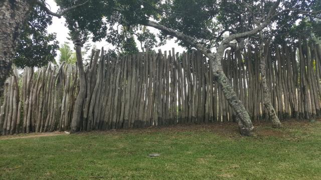 Tradional Kanak fence - Tjibaou Cultural Centre, Noumea, New Caledonia