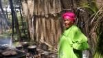 Kanak woman - Kuto harbour side, Ile des Pins, New Caledonia