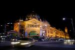 Flinders Station by night - Melbourne, Victoria, Australia