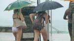 Bikini Ladies in rain - Manly Beach, Sydney, New South Wales, Australia