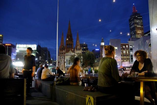 Fed Square by night - Melbourne, Victoria, Australia