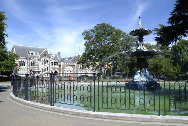 Fountain in Botanic Gardens - Christchurch, NZ