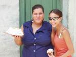 having fun with a cake - Old Havana, Cuba