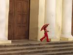 girl in red - Remedios, Cienfuegos province, Cuba