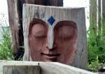 Wooden Mask in Amazespace - Kawakawa, North NZ