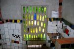 Window in Famous Hundertwasser Loo - Kawakawa, Bay of Islands, North NZ