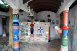 Outside the Hundertwasser Loo - Kawakawa, Bay of Islands, North NZ