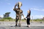 Event Driftwood and Sand - Beach Art, Hokitika Beach, Westcoast, South NZ