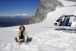 On Top of Glacier Mount Tutoko - Helicopter Flightseeing, Milford Sound, South NZ
