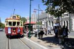 Tram in front of Court Theatre - Christchurch, NZ