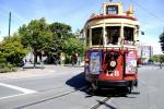 Tram in Red - Christchurch, NZ