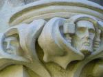 Faces on pillar - Christ's College, Christchurch, NZ