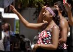 Dancing Maori Girl - Worcester Street, Christchurch, NZ