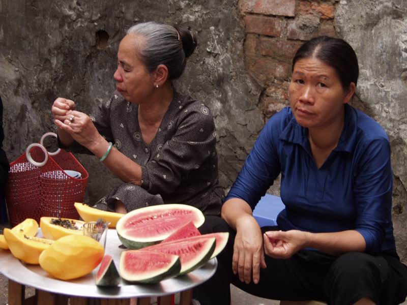 Preparing dessert - Old Quarter, Hanoi, Vietnam