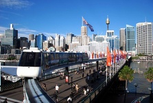 Darling Harbour and Monorail - Sydney, New South Wales, Australia