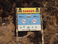 Danger Info - Hot Water Beach, Coromandel East, NZ