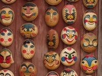 Face masks for the Tet Festival - Old Quarter, Hanoi, Vietnam
