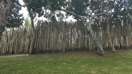 Tradional Kanak fence - Tjibaou Cultural Centre Noumea New Caledonia