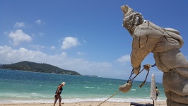 Welcoming Sculpture - Noumea Duck Island Ile aux Canard New Caledonia