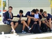 Students with apples - Perth Western Australia